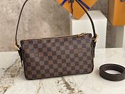 Louis Vuitton Damier Canvas Handbag N60006 27x10x15cm - 4