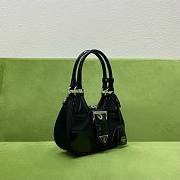 Prada Re-Edition 2002 Moon Bag in Black Re-Nylon 22.5x16x7.5cm - 3