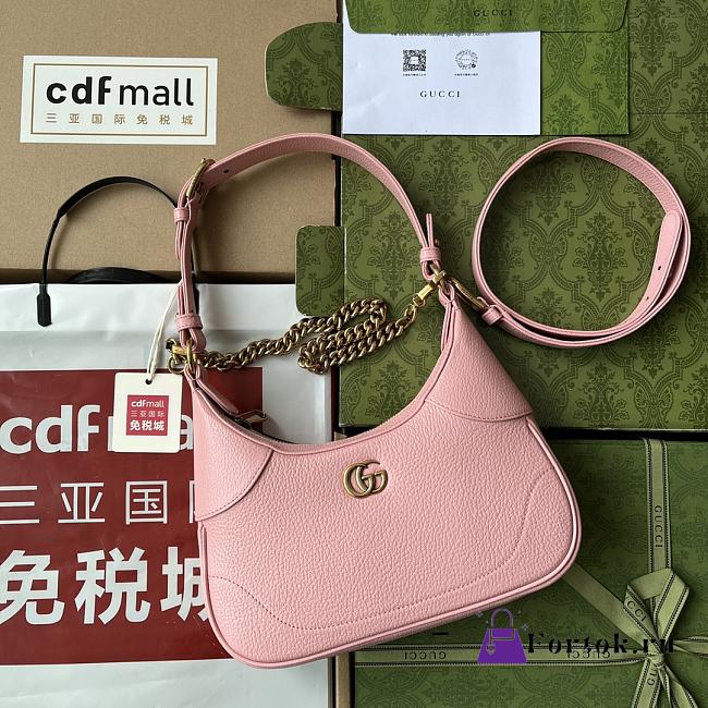 Gucci Aphrodite Small Shoulder Bag in Pink 25x19x7cm - 1
