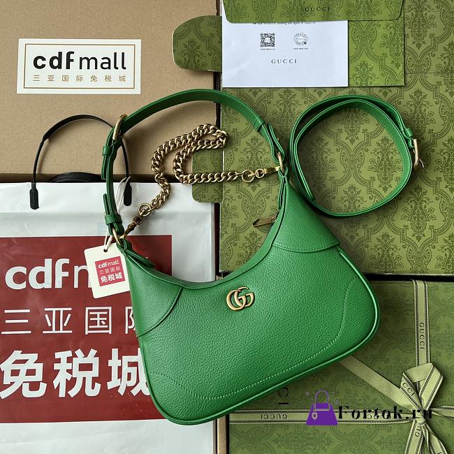 Gucci Aphrodite Small Shoulder Bag in Green 25x19x7cm - 1