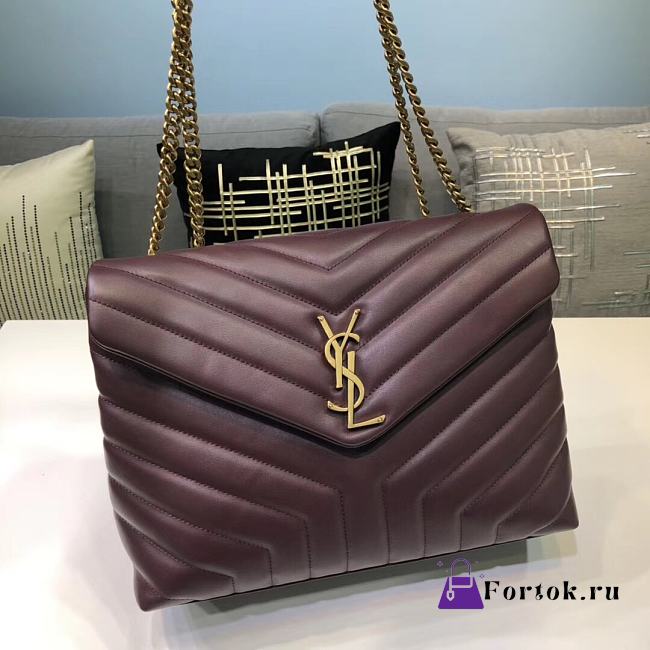 Saint Laurent LouLou Bag in Red 30x22x10cm - 1