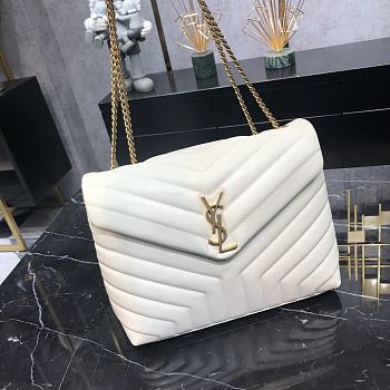 Saint Laurent LouLou Bag in White 30x22x10cm