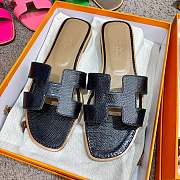 Herme Slippers in Black - 1