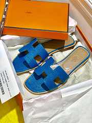 Herme Slippers in Blue - 4