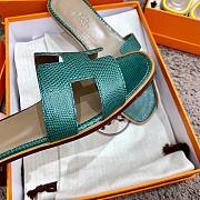 Herme Slippers in Green - 5