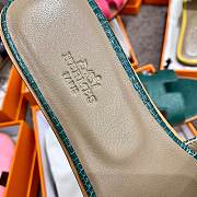 Herme Slippers in Green - 3