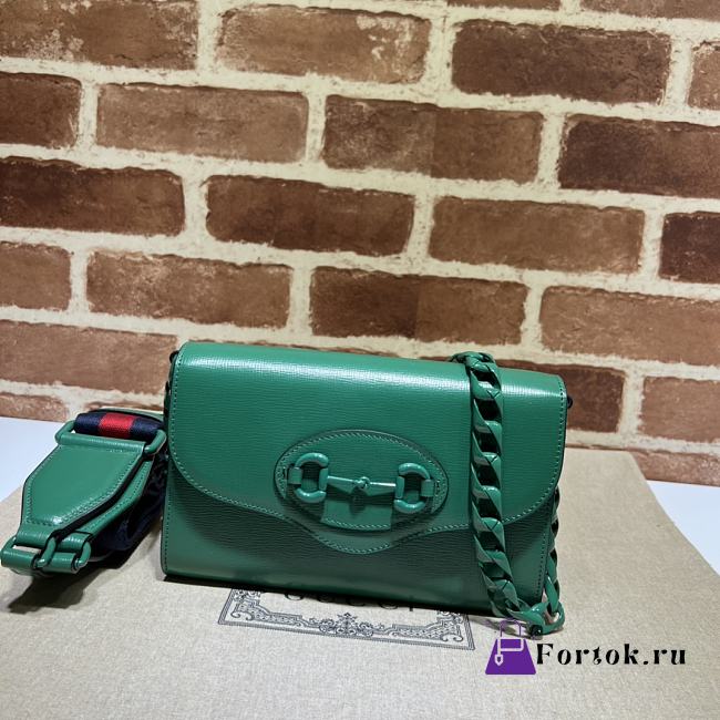 Gucci Horsebit 1955 Mini Bag in Green 724713 20x12x5.5cm - 1