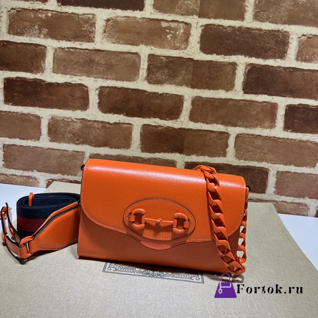 Gucci Horsebit 1955 Mini Bag in Orange 724713 20x12x5.5cm - 1