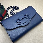 Gucci Horsebit 1955 Mini Bag in Blue 724713 20x12x5.5cm - 6