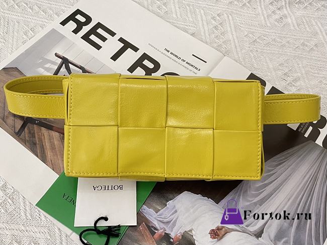 Bottega Veneta The Belt Cassette Bag in Yellow 19.5x6x10.5cm - 1