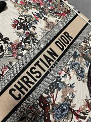 Dior Book Tote Bag Large Ecru Multicolor D’Hiver Embroidery 42x35x18.5cm - 2