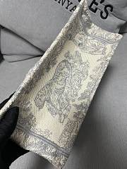 Dior Book Tote Bag Toile de Jouy Embroidery in Grey 36x27.5x16.5cm - 3