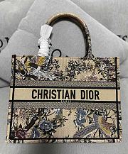 Dior Book Tote Bag Jadin D’Hiver Embroidery in Beige 36x27.5x16.5cm - 1