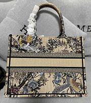 Dior Book Tote Bag Jadin D’Hiver Embroidery in Beige 36x27.5x16.5cm - 2