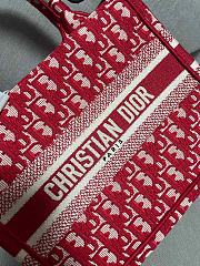 Dior Book Tote Bag Oblique Canvas in Red 36x27.5x16.5cm - 6