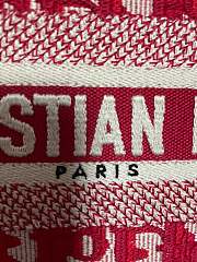 Dior Book Tote Bag Oblique Canvas in Red 36x27.5x16.5cm - 3