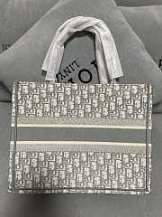 Dior Book Tote Bag Oblique in Grey 36x27.5x16.5cm - 4