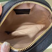 Gucci Ophidia Mini Round Leather Shoulder Bag in Black 18x18x4.5cm - 3