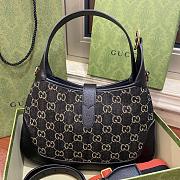 Gucci Jackie 1961 Small Shoulder Black Leather Bag 28x19x4.5cm - 2