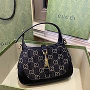 Gucci Jackie 1961 Mini Shoulder Black Leather Bag 20×4×13cm - 3