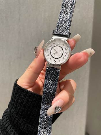 Louis Vuitton Tambour Slim Watch in Silver