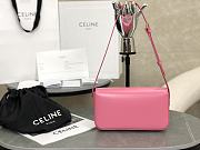 Celine Triomphe Shoulder Bag in Pink 20x10x4cm - 2