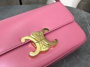 Celine Triomphe Shoulder Bag in Pink 20x10x4cm - 3