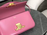 Celine Triomphe Shoulder Bag in Pink 20x10x4cm - 6