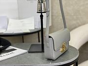 Celine Triomphe Shoulder Bag in Grey 20x10x4cm - 6