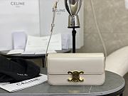 Celine Triomphe Shoulder Bag in White 20x10x4cm - 1