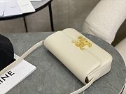 Celine Triomphe Shoulder Bag in White 20x10x4cm - 3