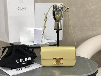 Celine Triomphe Shoulder Bag in Yellow 20x10x4cm