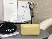 Celine Triomphe Shoulder Bag in Yellow 20x10x4cm - 3