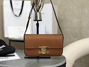 Celine Triomphe Shoulder Bag in Brown 20x10x4cm - 1