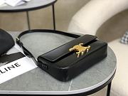 Celine Triomphe Shoulder Bag in Black 20x10x4cm - 2