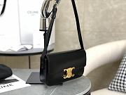 Celine Triomphe Shoulder Bag in Black 20x10x4cm - 4