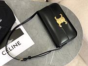 Celine Triomphe Shoulder Bag in Black 20x10x4cm - 6