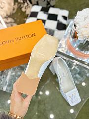 Louis Vuitton Square-Toed High Heel Shoes in White - 3