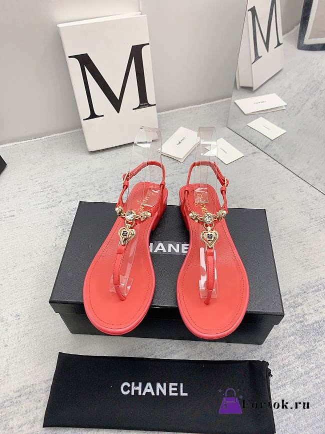 Chanel Sandals In Red For Women - 1