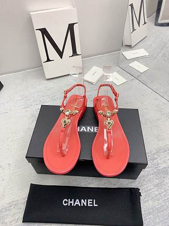 Chanel Sandals In Red For Women