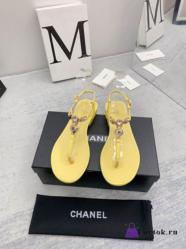 Chanel Sandals In Yellow For Women - 1