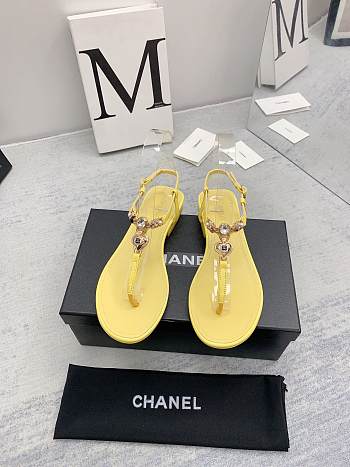 Chanel Sandals In Yellow For Women