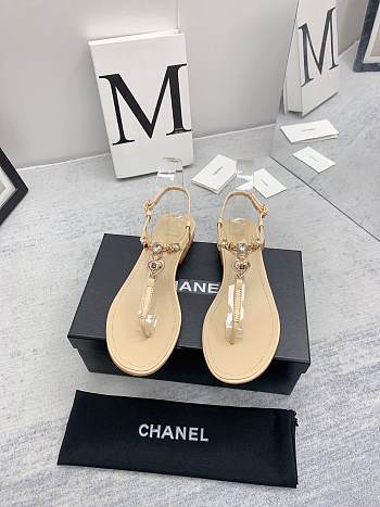 Chanel Sandals In Beige For Women