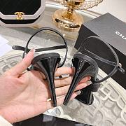 Chanel Double C Chain High Heel Sandals in Black - 6