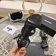 Chanel Double C Chain High Heel Sandals in Black - 3