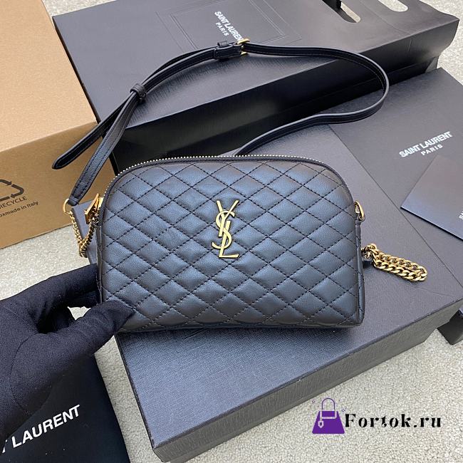 Saint Laurent Gaby Quilted-Leather Cross-body Bag in Black 13x9x3.5cm - 1
