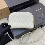 Saint Laurent Gaby Quilted-Leather Cross-body Bag in White 13x9x3.5cm - 5