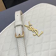 Saint Laurent Gaby Quilted-Leather Cross-body Bag in White 13x9x3.5cm - 3