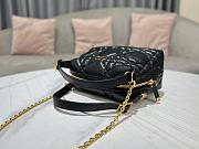 Dior Cowhide Leather Shoulder Bag in Black 20x13cm - 2