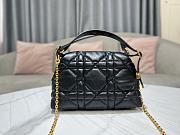 Dior Cowhide Leather Shoulder Bag in Black 20x13cm - 5